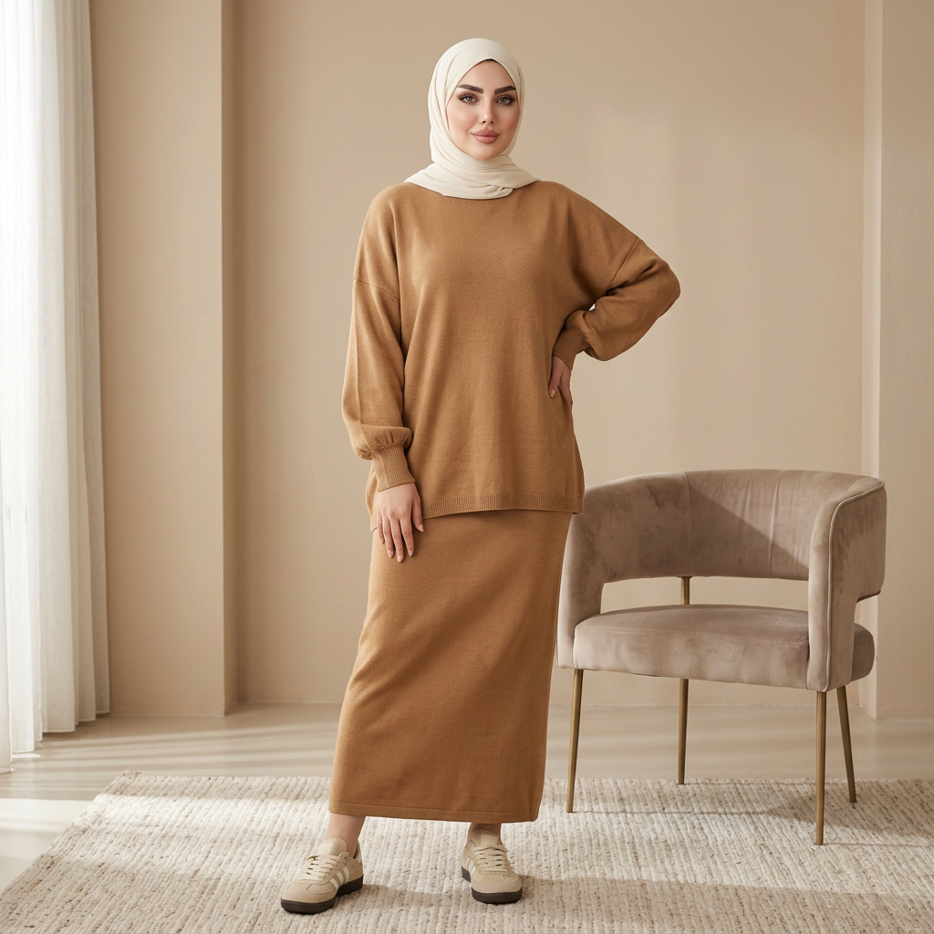 Pull Oversize & Jupe Longue