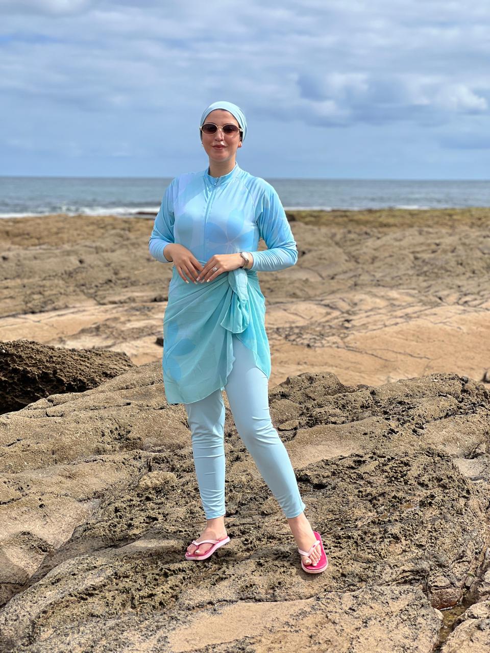 Fluid Silhouette Modest Swim Set