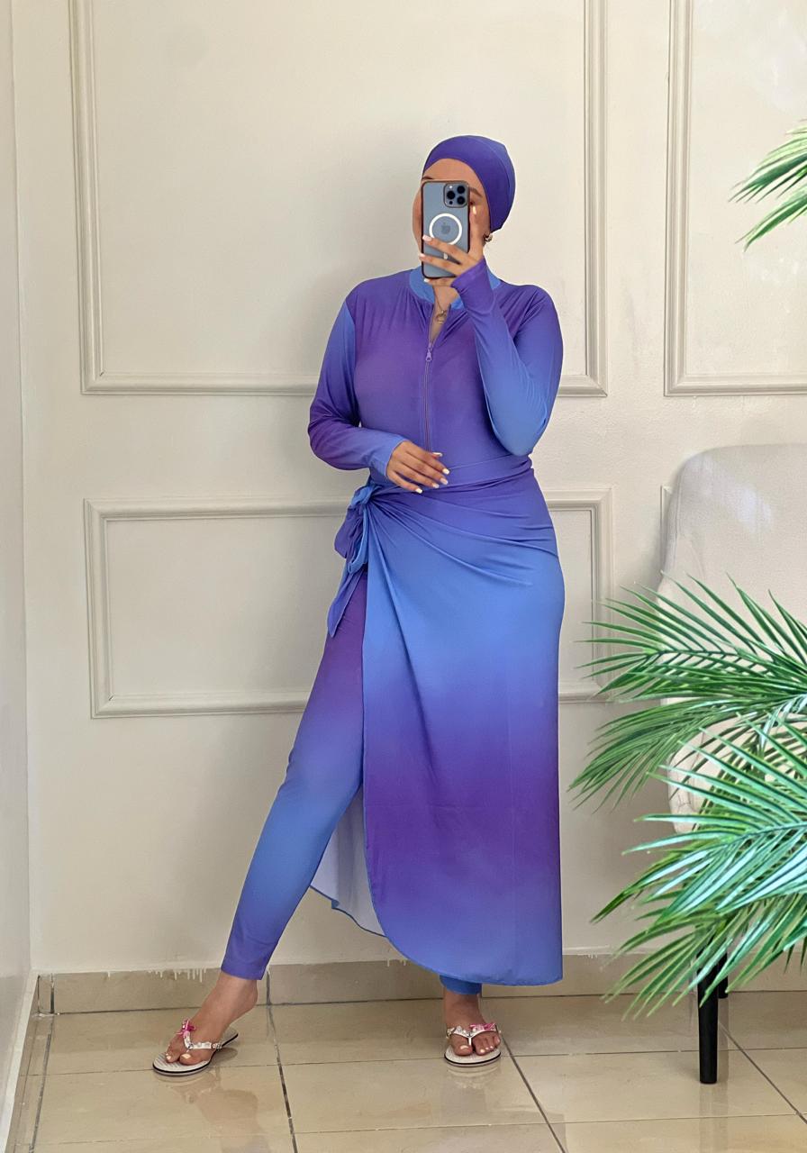 Elegant Gradient Burkini Set