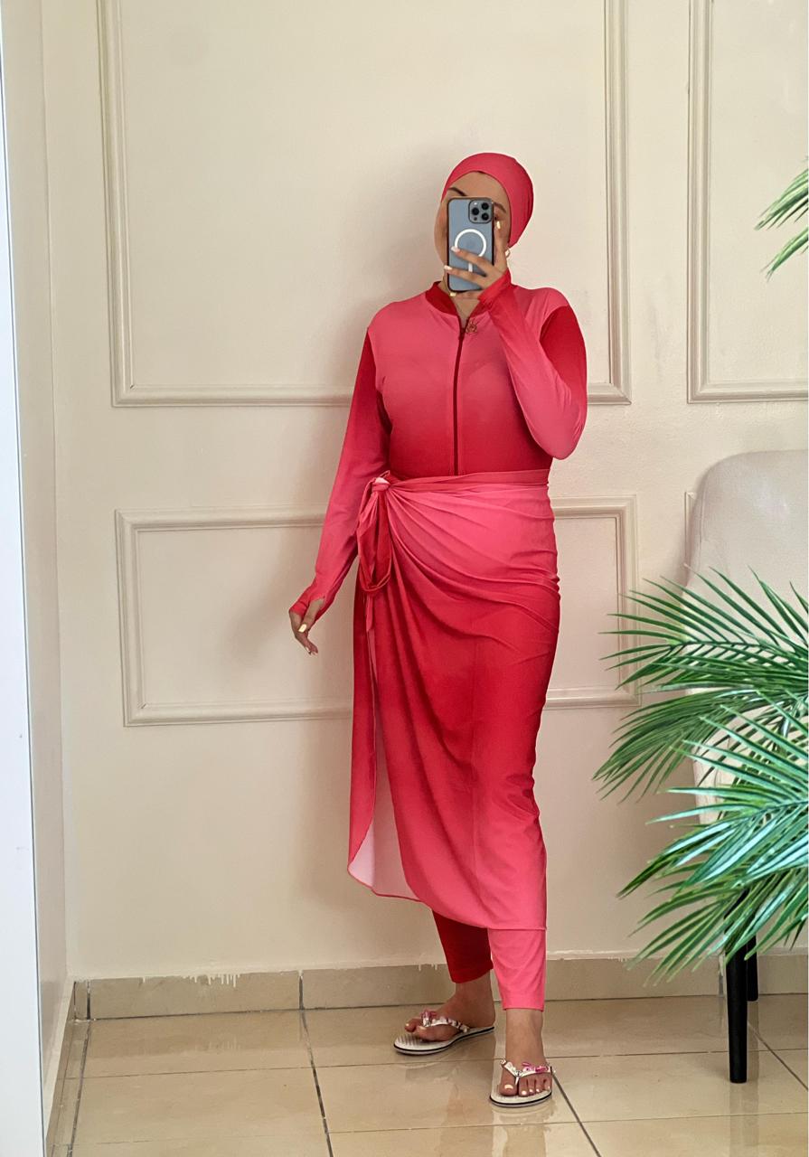 Elegant Gradient Burkini Set