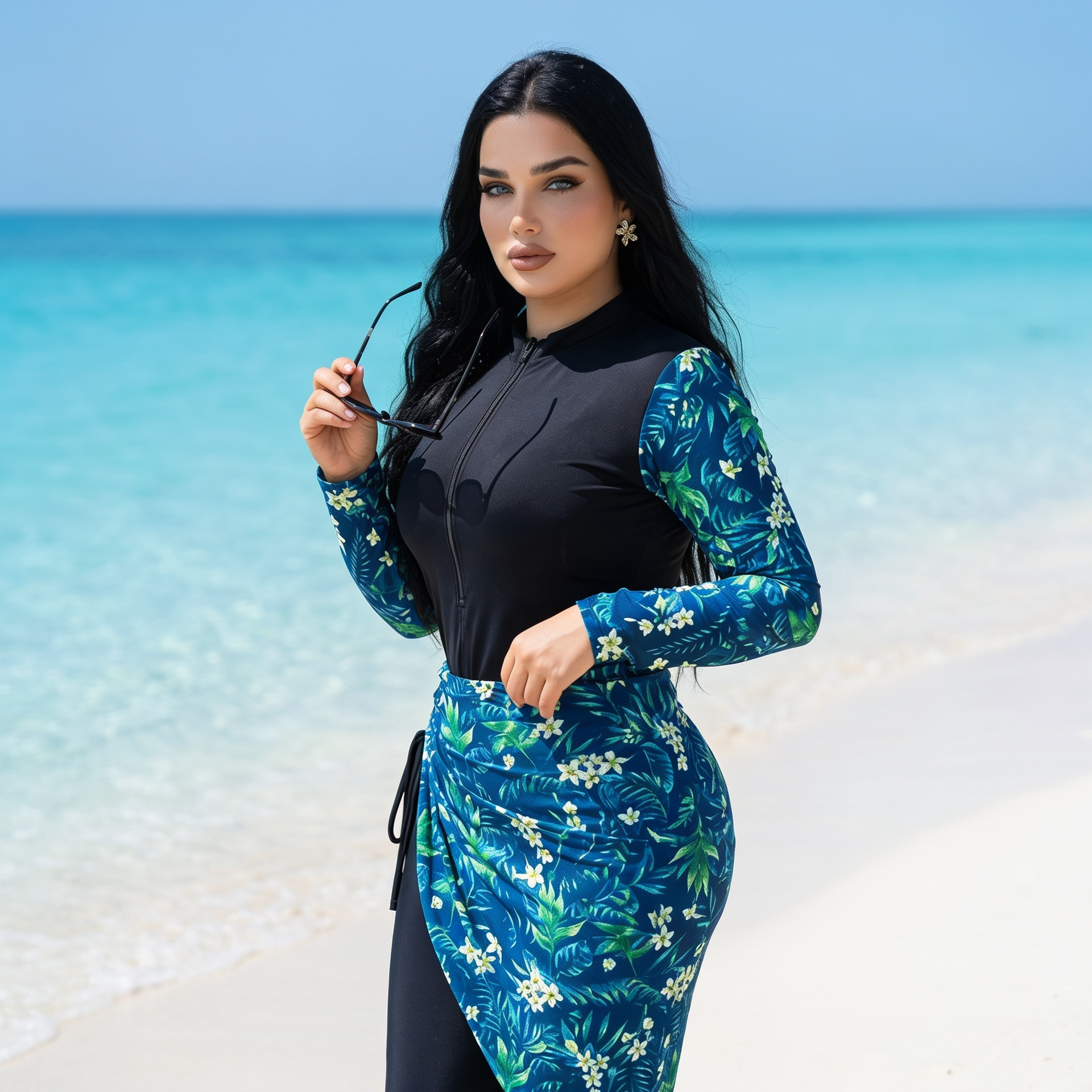 Ensemble de Bain Modeste Floral