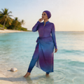 Ensemble burkini Elégant à Dégradé De Couleurs
